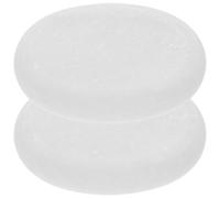 WEKAMOS 2pcs White Marble Hot and Cold Massage Stones Natural Essential Oil Spa Set for Muscle Relaxation and Home Use with Smooth Polished Surface