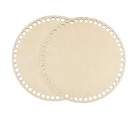 WEKAMOS 2pcs Wooden Bag Bottom Bases for DIY Knitting Crochet Bags Smooth Premium Wood Round Shaping Pads Craft Durable Basket Weaving Decoration Accessories