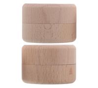 WEKAMOS 2PCS Wooden Keepsake Box Dual-Function Fetal Hair and Lost Teeth Organizer Premium Non-Toxic Wood with Engraved Design Compact Memory Storage for Christening and Shower