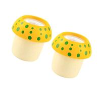 WEKAMOS 2PCS Wooden Mushroom Kaleidoscope Educational Science Experiment for Smooth Polished Surface with Colorful Patterns Enhances Creativity and Imagination Development Random Color