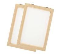 WEKAMOS 2pcs Wooden Paper Making Frame for Adults Childsafe Smooth-Edged Papermaking Mould Deckle for DIY Craft Educational Art Supplies with Complete Materials for Paper Printing and