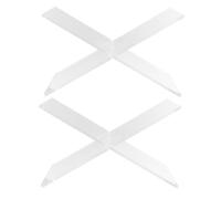 WEKAMOS 2Pcs X-Shaped Acrylic Reading Stand Transparent Book Holder Multi-Functional Display Rack for Teachers Musicians Cooks Home Office Organization
