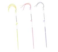 WEKAMOS 3 Pcs Spring Rod Cat Teaser Sticks with Tassel Interactive Cat Wand Stimulate Hunting Instincts Stress and Encourage Exercise Pet Teaser Wands