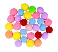 WEKAMOS 30 Pcs Assorted Color Plush Cat Balls Elastic Soft Lightweight Kitten for Indoor Play and Chewing Pastel Pom Poms for Interactive Pet Entertainment