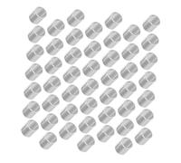 WEKAMOS 3000pcs Copper Tube Crimp Beads for Jewelry Making Silver Finish Crimping Stopper Sleeves Fit for Necklaces Earrings Bracelets Bulk Loose Spacer Beads for DIY Crafting