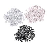 WEKAMOS 300PCS Acrylic Round Cross Beads for Crafts Religious Spacer Beads Black White Gold Silver Text DIY Jewelry Making for Rosary Bracelets Necklaces