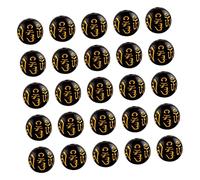 WEKAMOS 300pcs Black Buddhist Beads with Mythical Amulet Design for Jewelry Making Six Word Charms for Bracelets Necklaces and Decorative Accessories