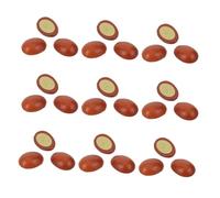 WEKAMOS 30PCS Miniature Simulated Boiled Eggs for Dollhouse Decor Faux Egg Models for Pretend Play Kitchen Accessories Creative DIY Craft Supplies Safe Role Playing