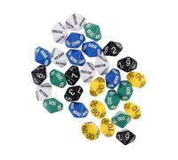 WEKAMOS 30Pcs Multi Sided Colored Dice for Board Games Fun Party Game Props Plastic Playthings to Enhance Gaming Experience Parties and Bars