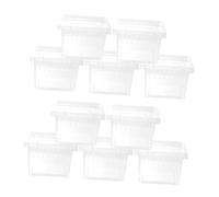 WEKAMOS 30pcs Transparent Plastic Reptile Spider Terrarium Breeding Boxes with Secure Locking for Small Pets Hatching Container for Lizards Spiders Snakes and Insects Clear Habitat for