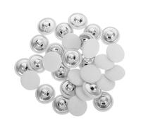 WEKAMOS 30pcs White Round Covered Buttons with Metal Shank Durable Sewing Buckles for Coats Jackets Blouses Hats Easy to Sew Decorative Fasteners for DIY Clothing Accessories and Garment