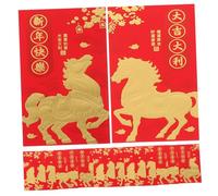 WEKAMOS 36pcs Chinese Red Envelopes with Gold Foil Patterns Spacious Lunar Year Money Packets for Spring Festival Horse Year Traditional Lucky Money Hong Bao for Family and Colleagues