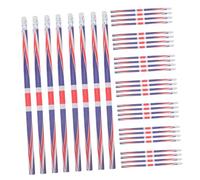WEKAMOS 36pcs Uk Flag Wood-cased Pencils with Erasers Smooth Writing and Drawing Comfortable Grip Bulk Classroom Stationery Supplies for School and Office Use