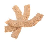 WEKAMOS 3pcs Artificial Thatch Roofing Strips 3x20cm, Light Tan Simulated Roof Thatch for Miniature Landscaping, Diorama, Medieval Cottage and Beach Bar Tiki Dollhouse Roof Decoration