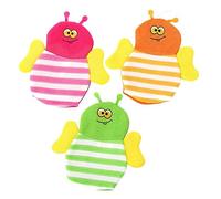 WEKAMOS 3pcs Baby Bath Mitts for Infant and Baby Exfoliating Washcloth Gloves Made of Polyester and Cotton Soft Massage Skin Bath Accessories