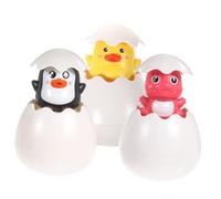WEKAMOS 3pcs Bath Water Spray Eggs Floating Bathing for Penguin Dinosaur Duck Random Color Safe Bath Fun Random Color