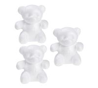WEKAMOS 3pcs Bear Shaped DIY Foam Moulds for Flower Arranging Sitting Bear Models Lightweight Craft Kits for Wedding Valentines Day Art Projects