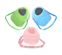 WEKAMOS 3pcs Breathable Small Animal Carrier with Mesh Window and Shoulder Strap for Hamster Guinea Pig Snake Travel Lightweight Portable Pet Backpack with Storage Pockets for Outdoor Use