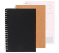 WEKAMOS 3pcs Cash Detail Account Book with Inner Pages Personal Finance Diary Notebook for Family Budget Planning Lightweight Writing Journal with PP Black and Kraft Covers