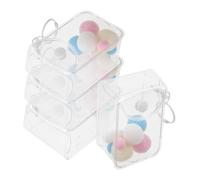 WEKAMOS 3pcs Clear Mini Figure Display Bags Small Transparent PVC Organizer for Collectible Dolls Stylish Hanging Storage Cases with Keychain for Mini Model Protection and Daily Use