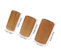 WEKAMOS 3Pcs Compact Bamboo Cupping Cups Professional Fire Therapy Massage Tools Medium Large for Body Relief and