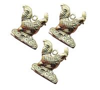WEKAMOS 3Pcs Creative Brass Key Chain Pendant Lightweight Decorative Keyring Hangings with Unique Money Chicken Design for DIY Crafting and Car Accessories