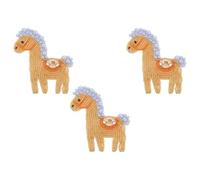 WEKAMOS 3pcs Cute Horse Sew on Patch Applique Patches for Clothing and Backpacks Beaded Embroidered Made of Plastic and Non-Woven Fabric Portable Decoration for Outdoor Use and Travel