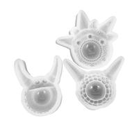 WEKAMOS 3pcs Devil Eye Silicone Molds for Epoxy Resin Crafting Durable Horned Animal Pendant Molds Easy Demolding for Jewelry Making Soap and Candle Projects