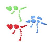 WEKAMOS 3pcs Dinosaur Sand Molds Set, Plastic Beach Sand in Red Green Blue, Summer Outdoor Sandbox Play Beach Set