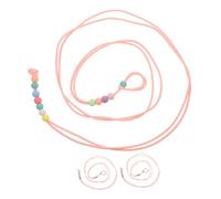 WEKAMOS 3pcs Glow the Dark Adjustable Lizard Harness and Leash for Bearded Dragons and Small Pets Lightweight Portable Reptile Traction Rope for Safe Outdoor Walking and Travel Pink