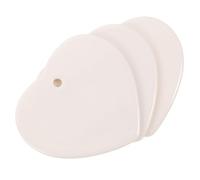 WEKAMOS 3Pcs Heart-shaped DIY Ceramic Pendants Multi-functional Hand-painted Hanging Tags for Home Decor Crafting Delicate Ceramic Ornaments for Creative Painting and Festival Decoration