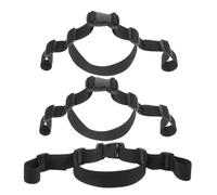 WEKAMOS 3pcs High Chair Straps Replacement Adjustable Polyester Harness Belt Black Sturdy Length for Toddlers and Kids on The Go and Restaurant Use 12.58x7.07x0.9 Inch