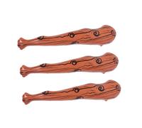 WEKAMOS 3pcs Inflatable Wood Grain Baseball Bat Cheering Sticks Lightweight Portable Noise Maker for Indoor Outdoor Concerts