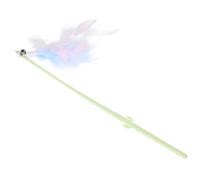 WEKAMOS 3pcs Interactive Cat Teaser Sticks with and Bell for Indoor Cats Self Play Wand with Cactus Handle Engaging for Kitten Entertainment and Teething