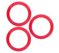 WEKAMOS 3pcs Juggling Rings Set Plastic Throwing Circles for Circus Juggling and Outdoor Ring Toss Games Red for Acrobatic Skills and Street Performance