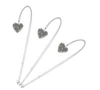 WEKAMOS 3pcs Luminous Heart Shape Diy Pendant Necklace Hollow Out Perfume Oil Diffuser Holder Mixed Color Hanging Charms for Aromatherapy Jewelry Making