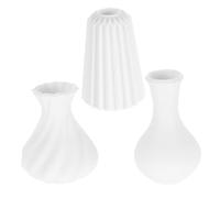 WEKAMOS 3pcs Miniature Dollhouse Bud Vase Set White Tiny House Decorations for DIY Micro Landscape Seasonal Fresh Dried Flowers Photo Ready Sophisticated Spacesaving Ornaments