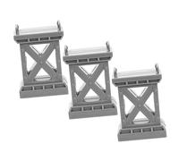 WEKAMOS 3pcs Railway Bridge Pier Model Sturdy Plastic Train Track Support for Model Railroad Layouts Rounded Surface Safe for Creative DIY Bridge Accessory for Train and Scenic Building