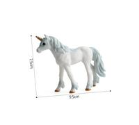 WEKAMOS 3pcs Realistic Simulation Unicorn Figurines Plastic Animal Models for Educational Play and Garden Decoration Vivid Lifelike Design with Blue Yellow and Pegasus Figures for Nursery