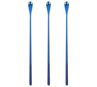 WEKAMOS 3pcs Reptile Feeding Spoon Set with Long Handle, 23cm Blue Small Scoop for Lizard and Small Animal Food Feeding Tools, Pet Food Holder Scoop for Reptile Care