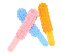 WEKAMOS 3pcs Silicone Bookmark Clips Bright Orange Pink Blue Flexible Firm Grip Page Holders for Easy Portable Page Marking Simple Vibrant Book Marks for Women Men Reading Enthusiasts