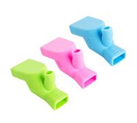 WEKAMOS 3pcs Silicone Faucet Extender for Kids Toddler Handwashing Sink Accessory Water Flow Guide in Green Blue Pink for Bathroom Safety