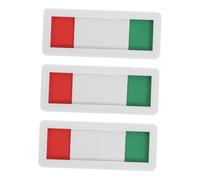 WEKAMOS 3pcs Sliding Door Privacy Indicator Signs Vacant Occupied Status Switch for Office Meeting Conference Use with Bright Red Background