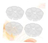WEKAMOS 4 Pcs Plastic Jewelry Storage Boxes 8 Grid Organizer for Women and Girls, Multi-Compartment Container for Craft Supplies and Accessories, Portable Storage Case for Home Or Travel