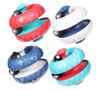 WEKAMOS 4 Pcs Rotating Rail Ball Small Palm Bead Puzzle Sensory Fidget for Outdoor Indoor Use Enhances Problem Solving and