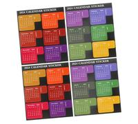 WEKAMOS 4 Sheets DIY Monthly Calendar Notepad Stickers Adhesive Index Tabs for Office Students Teachers Portable Planner Labels for Easy Content Search and Organization