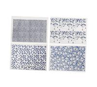 WEKAMOS 4 Sheets Pottery Underglaze Flower Transfer Paper for Ceramics DIY Porcelain Decal Clay Coloring with Wear Resistant Texture Suitable for Glazed Ceramic Crafts and Colored Glazes
