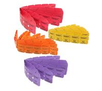 WEKAMOS 400Pcs Colored Raffle Tickets with Consecutive Numbers Small for Festivals Parties Carnivals Activity Centers and School Events Easy Tear Tickets in Yellow Orange Red Purple