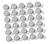 WEKAMOS 40pcs Antique Silver Swirl Pendant Charms for DIY Necklace Bracelet Jewelry Making Supplies Unique Spiral Design Durable Metal Accessories