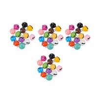 WEKAMOS 40pcs Delicate Dog Bells Craft Bells Multi-function Practical Iron Material Mixed Color Simple Design for Offices and Party Use Random Color